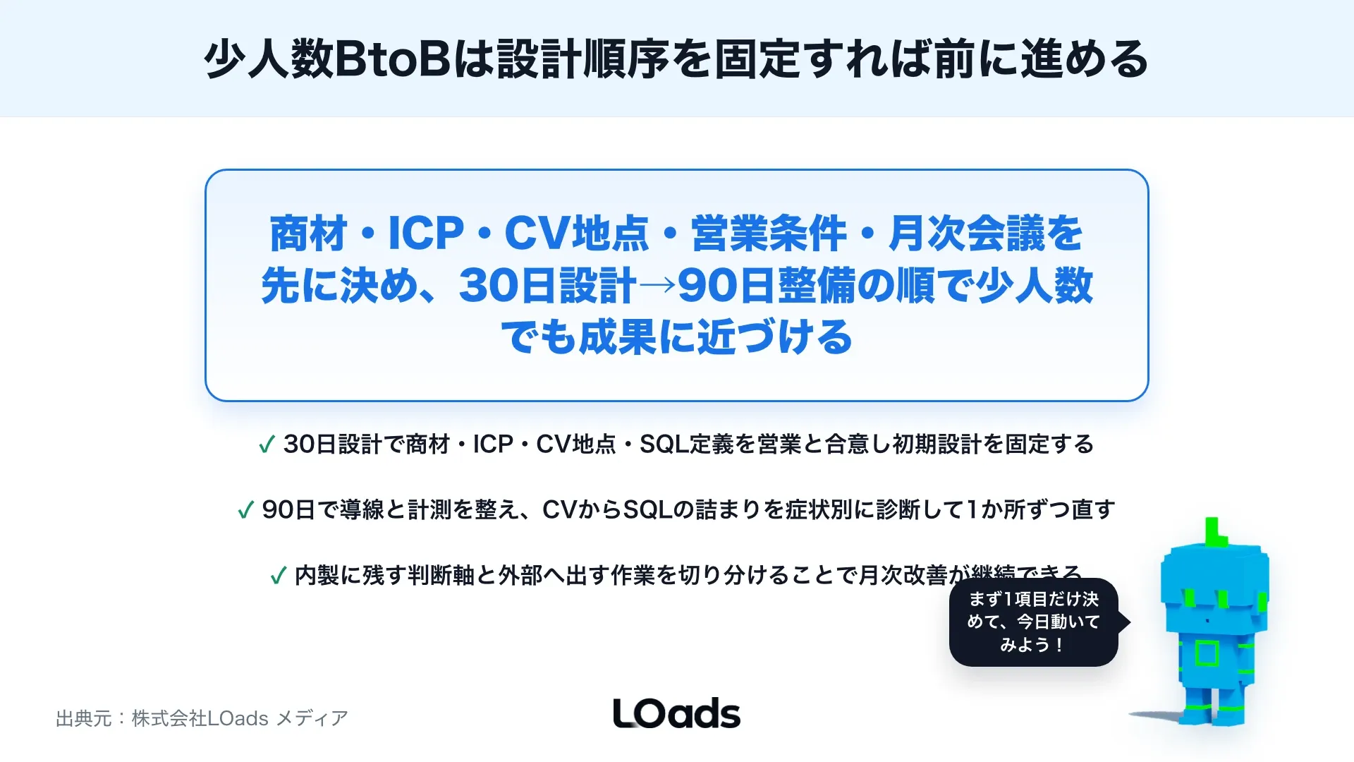 中堅企業のBtoBマーケティングの始め方：少人数でも成果を出す優先順位のまとめ