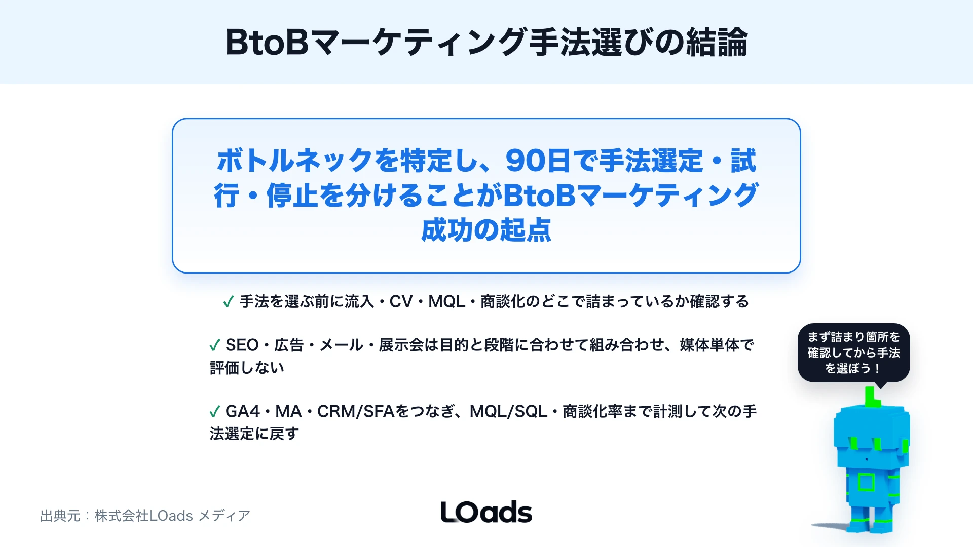 BtoBマーケティング手法の選び方：SEO・広告・メール・展示会をどう使い分けるかのまとめ