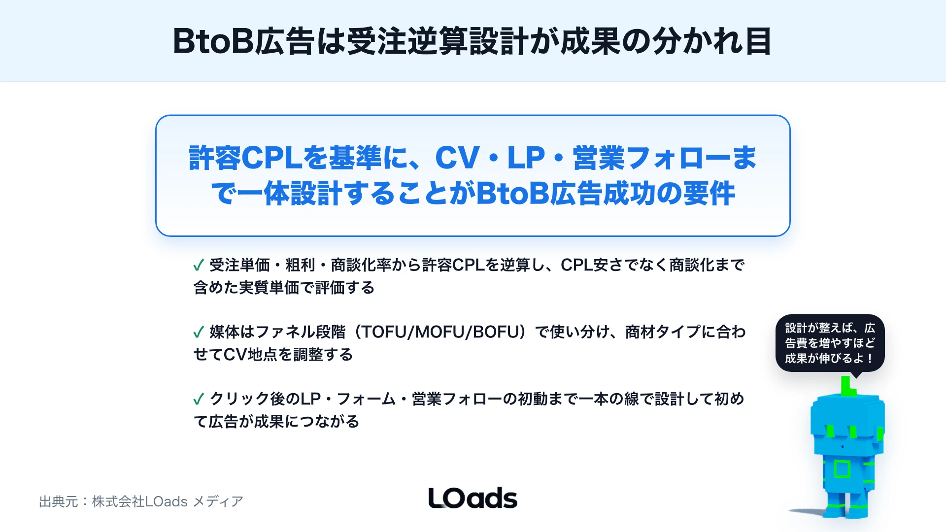 BtoB向けWeb広告の設計：リード獲得・商談化・受注単価まで見る運用方法のまとめ