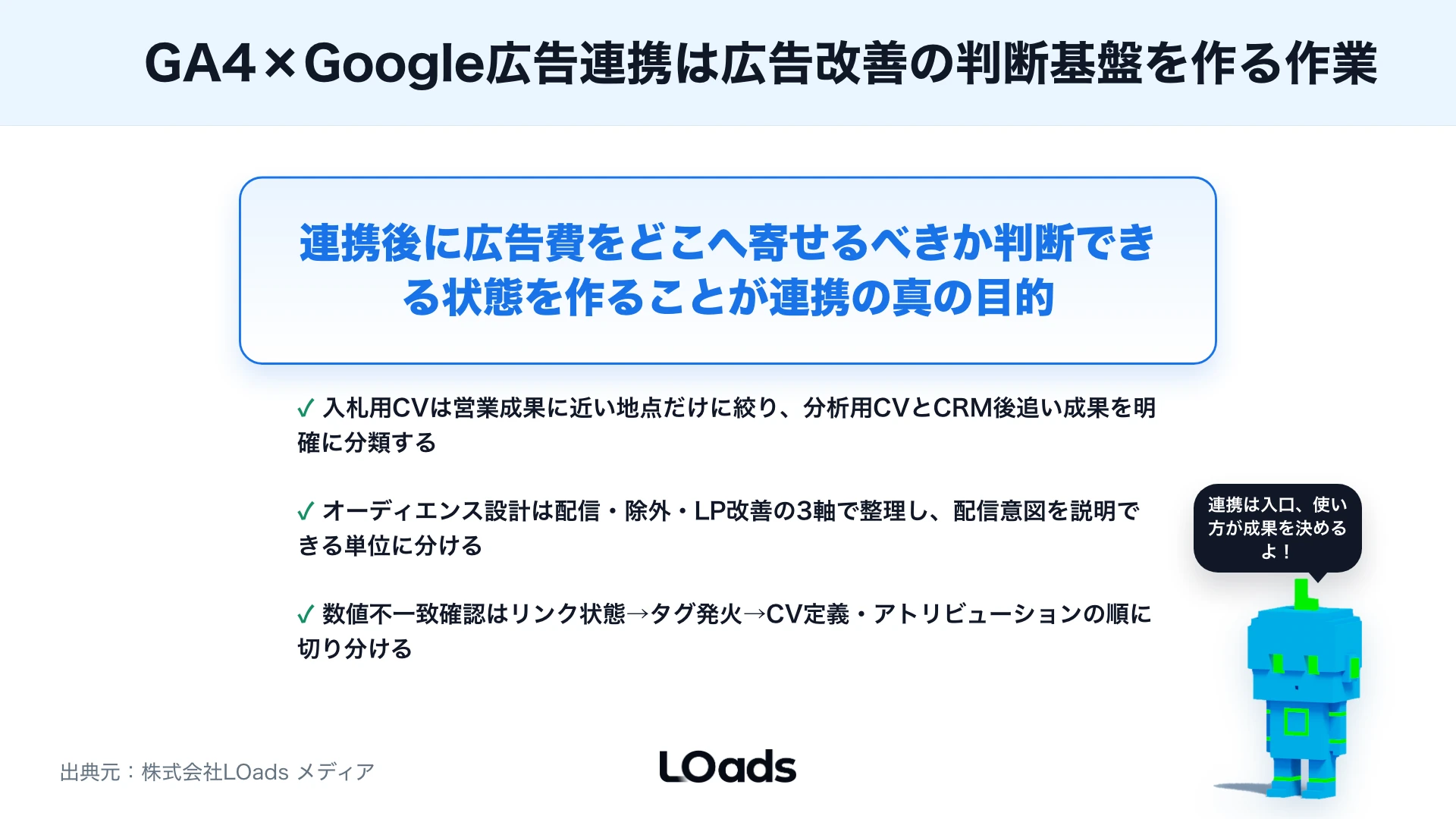 GA4とGoogle広告を連携する方法：コンバージョン・オーディエンス・広告改善の基本のまとめ