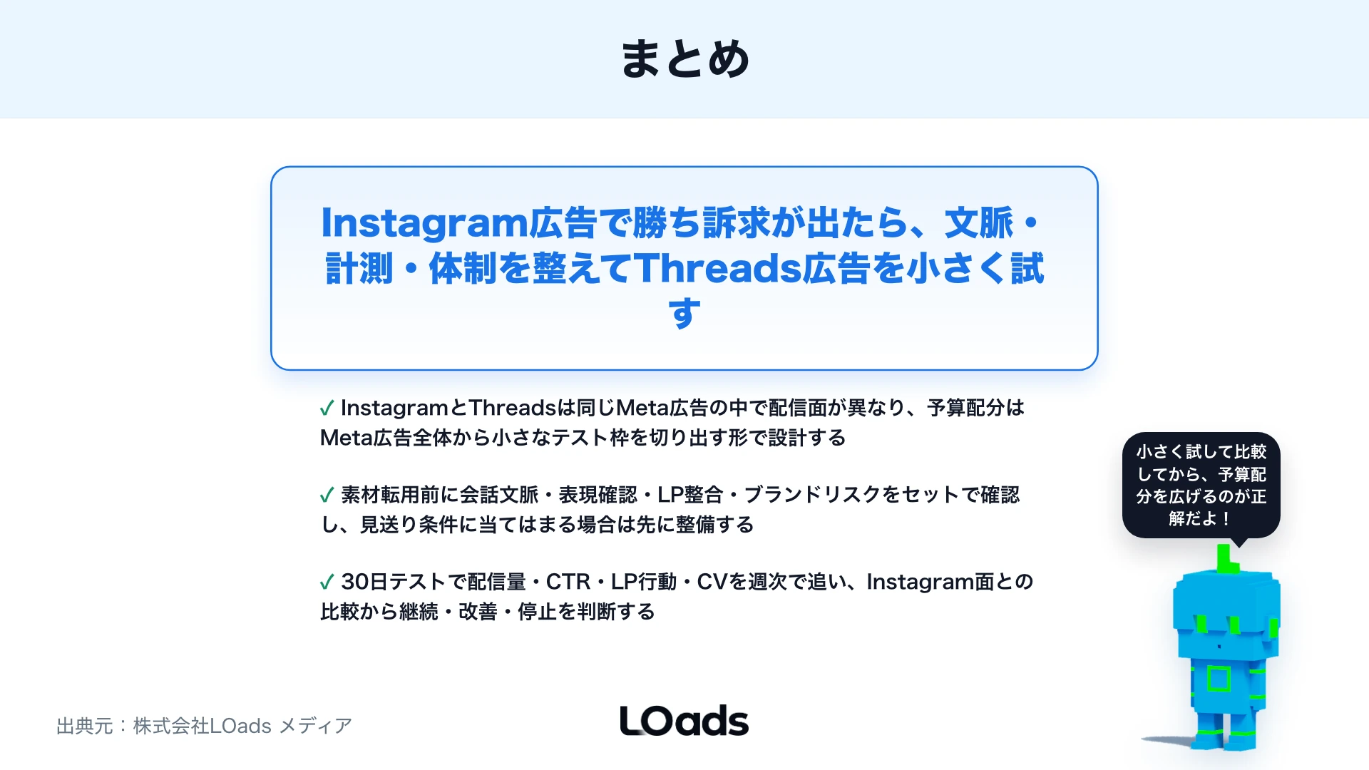 Instagram広告とThreads広告の違い｜配信面・文脈・予算配分の判断基準のまとめ