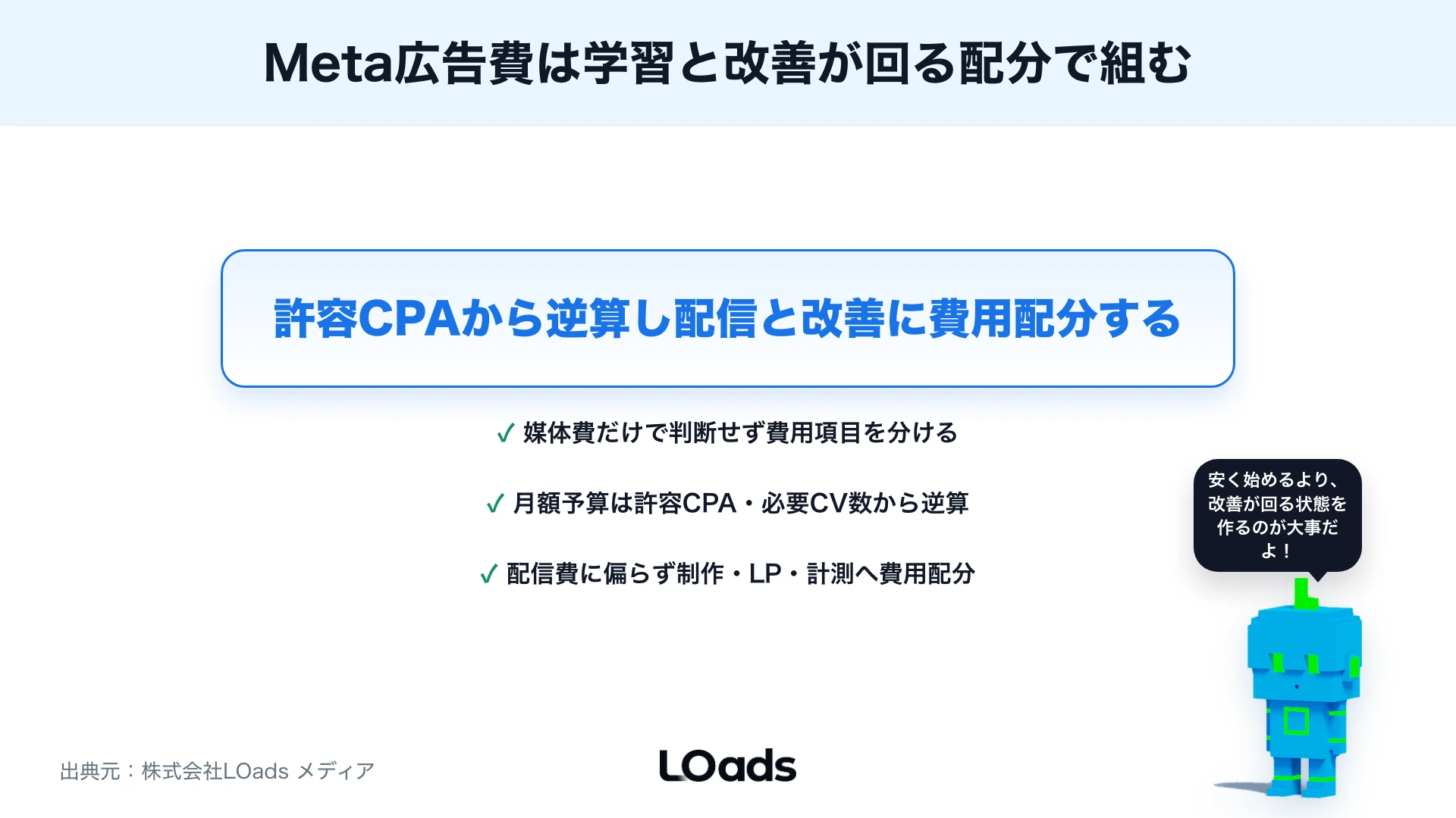 Meta広告の費用相場と予算設計：課金方式・CPA・月額運用費の考え方のまとめ