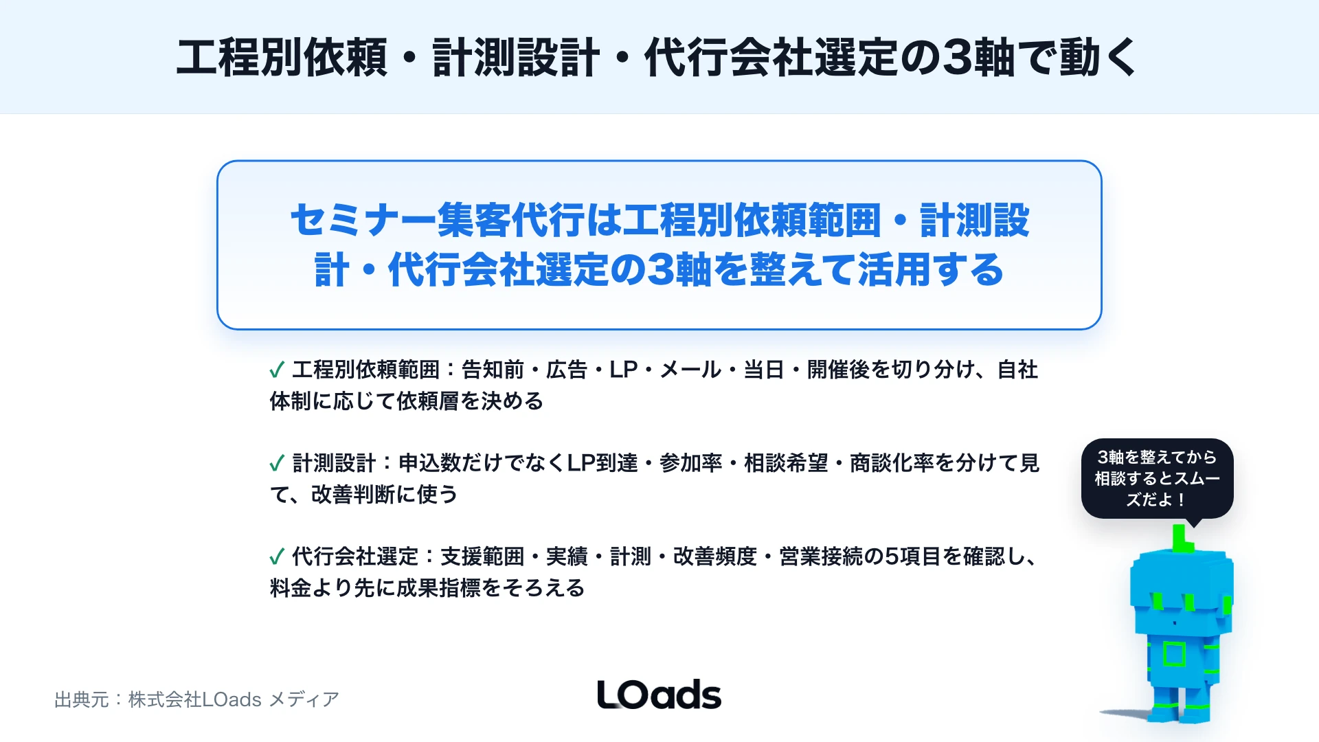 セミナー集客代行は何を依頼できる？広告・LP・メール・運営支援の確認ポイントのまとめ