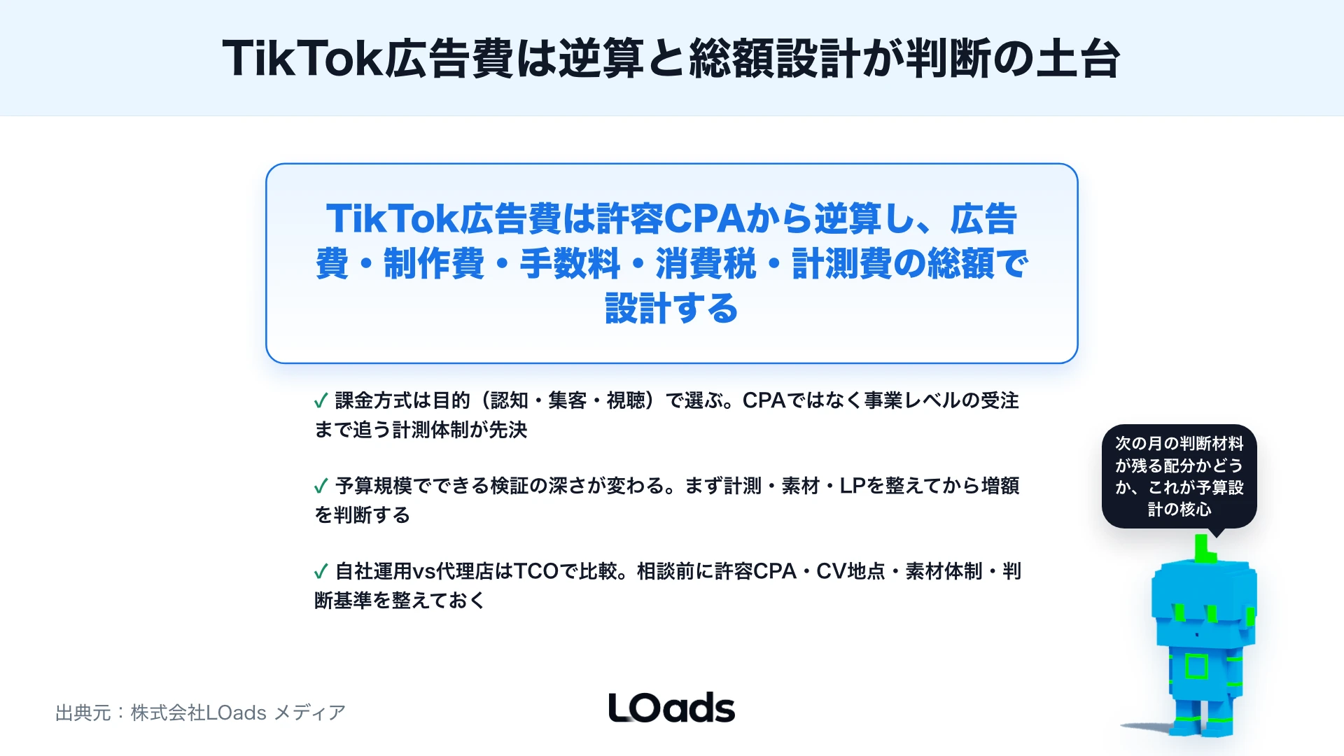 TikTok広告の費用相場はいくら？課金方式・単価・予算設計の考え方のまとめ